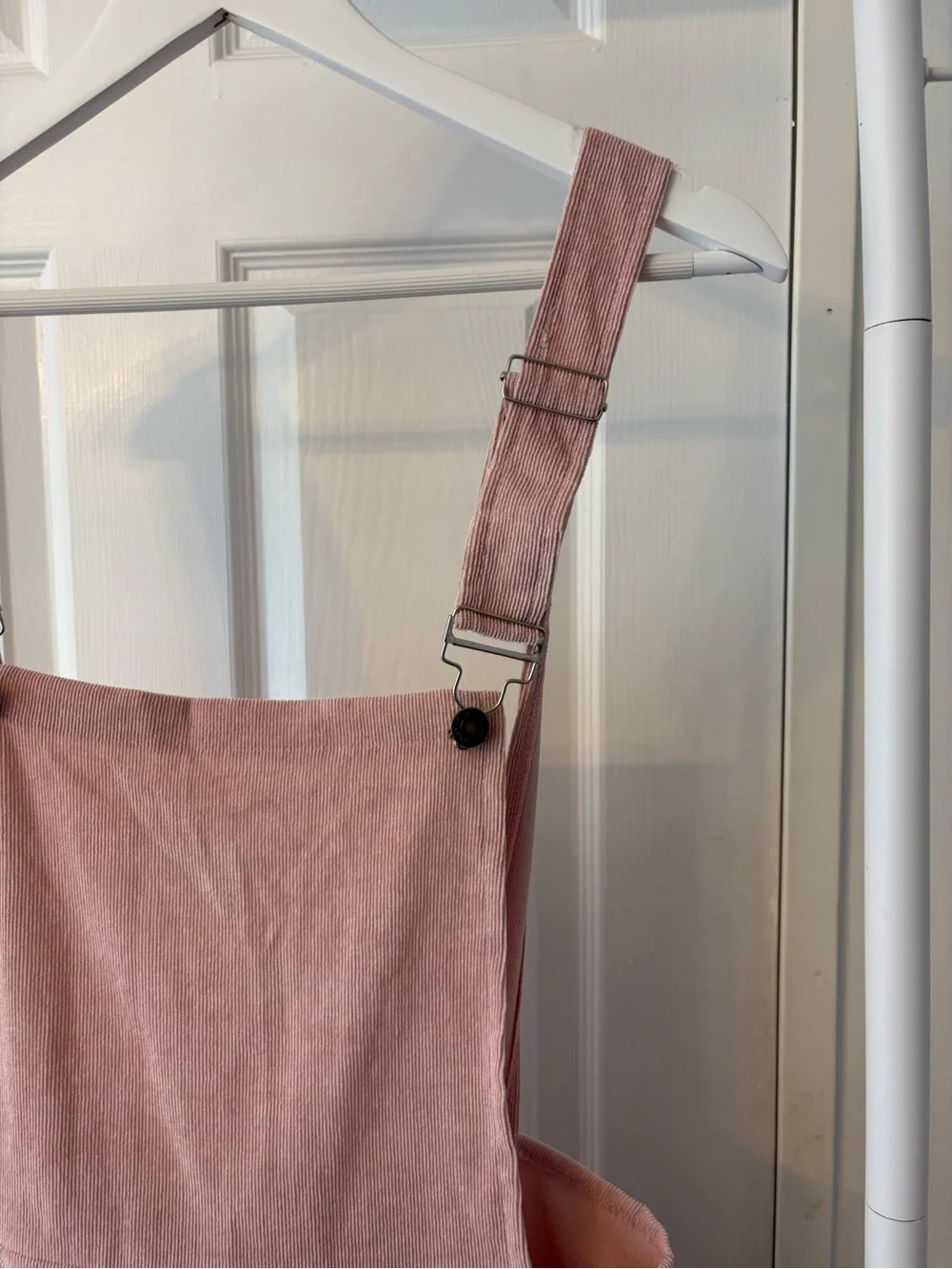 Pink Corduroy Short Overalls Size Large - Picture 3 of 8